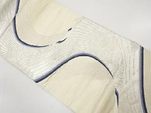 アンティーク　鶴模様織り出し袋帯（着用可）